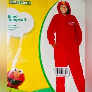 Sesame Street Elmo Jumpsuit Costume - Vibrant Red child size small 4-6